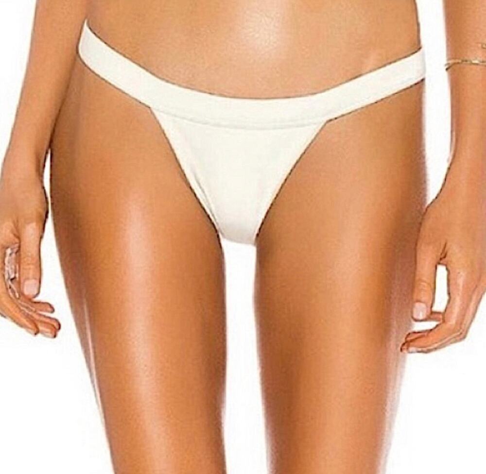Tularosa Kenny Bikini Swimsuit Bottom Ivory Cream White Women's XL NWT